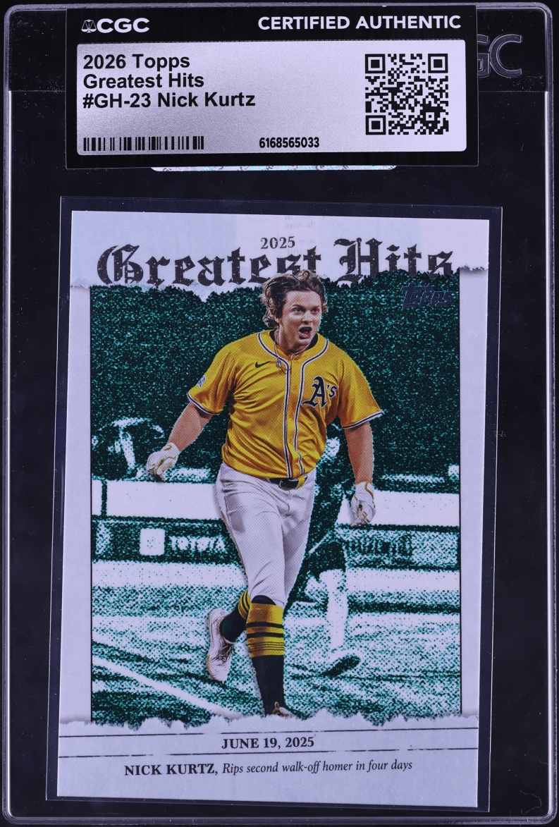 2026 Topps Greatest Hits Nick Kurtz #GH-23 CGC AUTH
