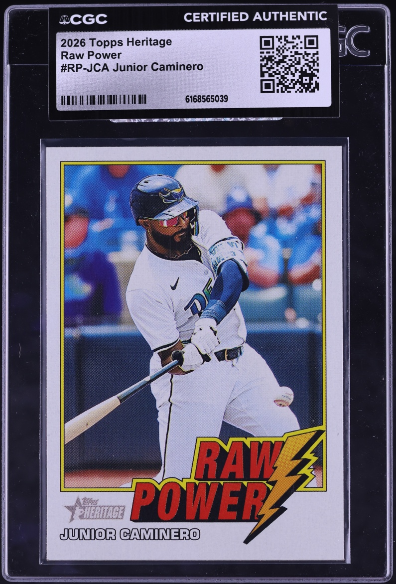 2026 Topps Heritage Raw Power Junior Caminero #RP-JCA CGC AUTH