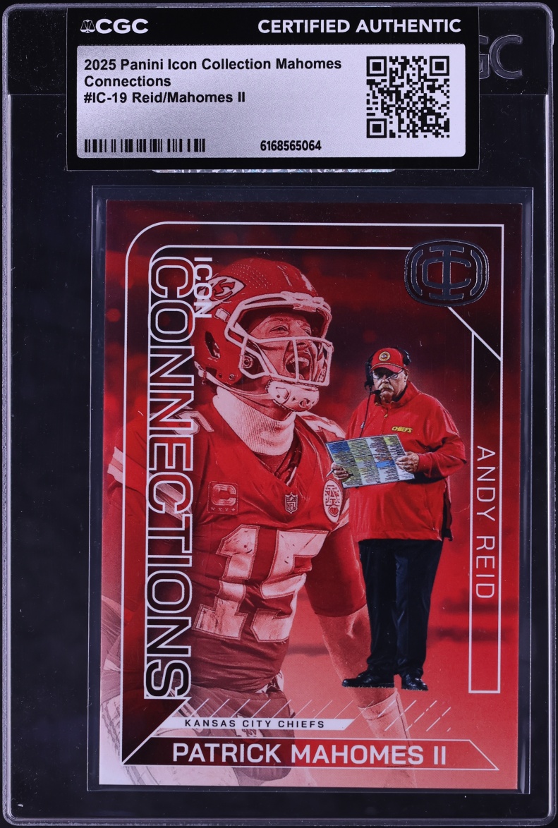 2025 Panini Icon Collection Mahomes Connections Andy Reid Patrick Mahomes II #IC-19 CGC AUTH