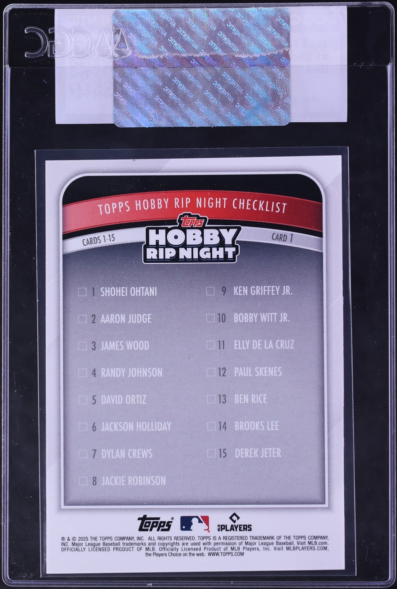2025 Topps Hobby Rip Night Red Shohei Ohtani #1 CGC AUTH