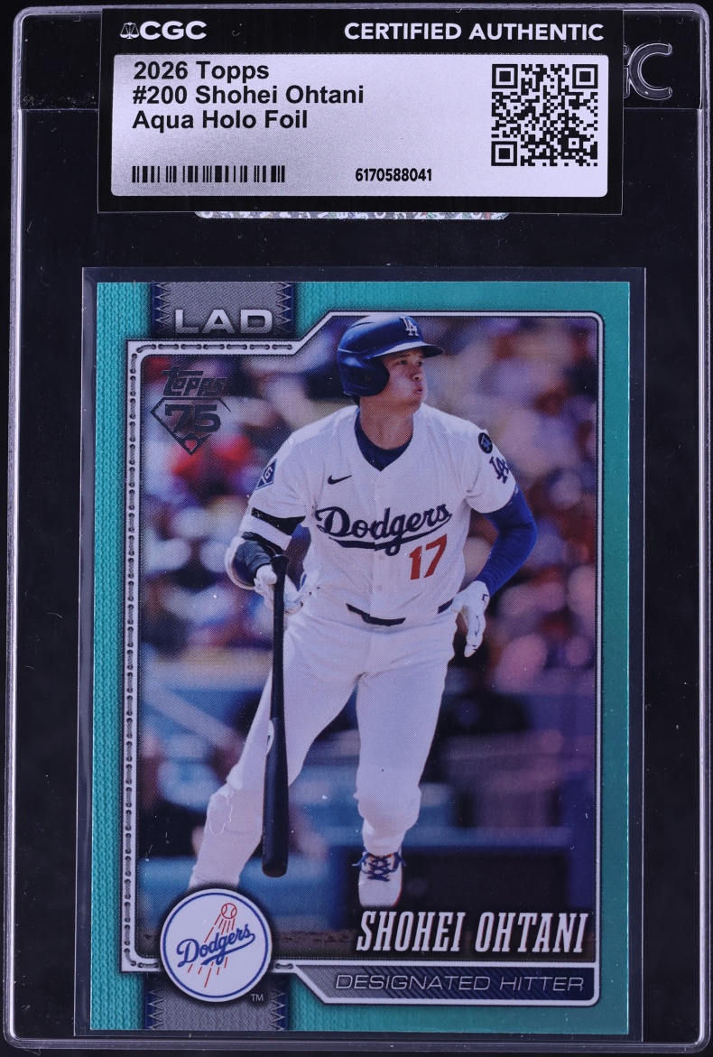 2026 Topps Aqua Holo Foil Shohei Ohtani #200 CGC AUTH