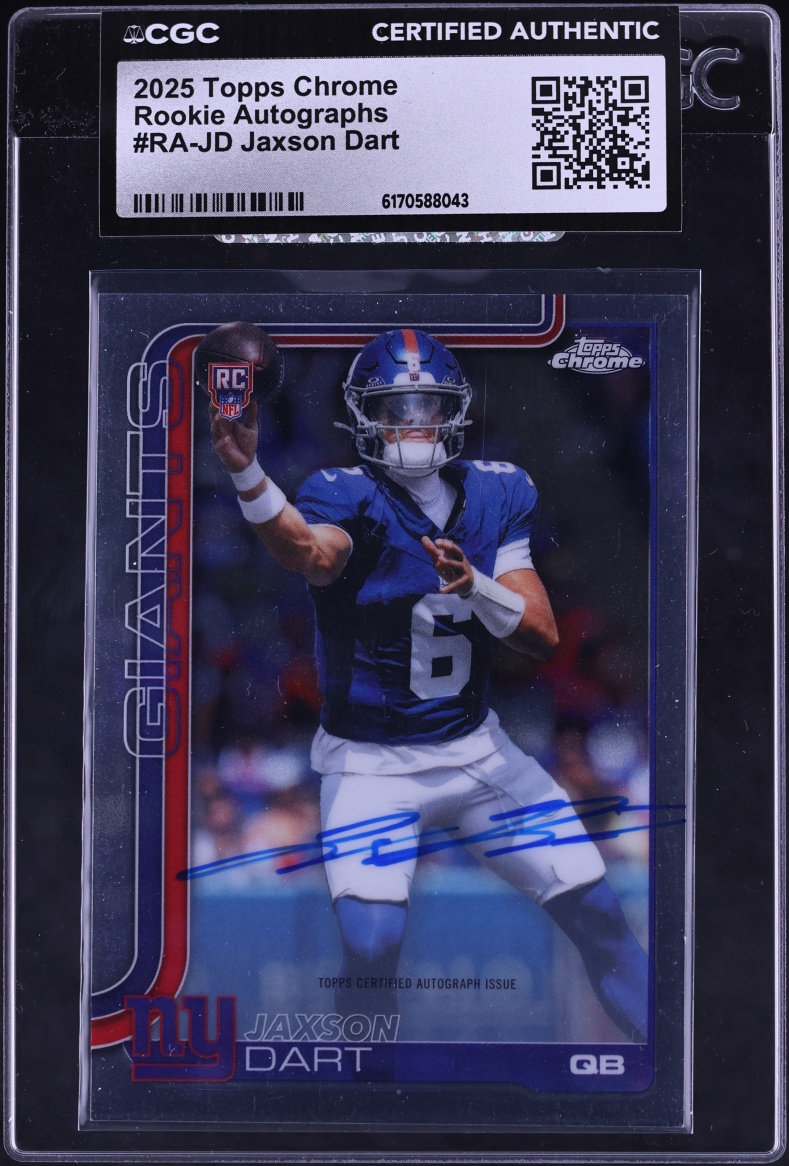 2025 Topps Chrome Jaxson Dart ROOKIE AUTO #RA-JD CGC AUTH