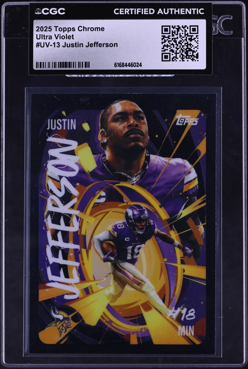 2025 Topps Chrome Ultra Violet Justin Jefferson #UV-13 CGC AUTH