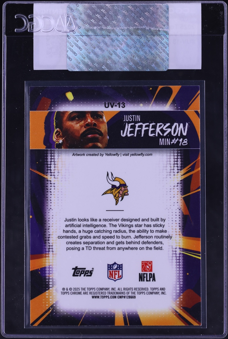 2025 Topps Chrome Ultra Violet Justin Jefferson #UV-13 CGC AUTH