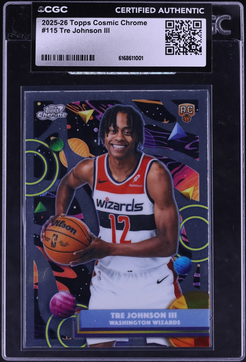 2025 Topps Chrome Cosmic Tre Johnson III ROOKIE #115 CGC AUTH