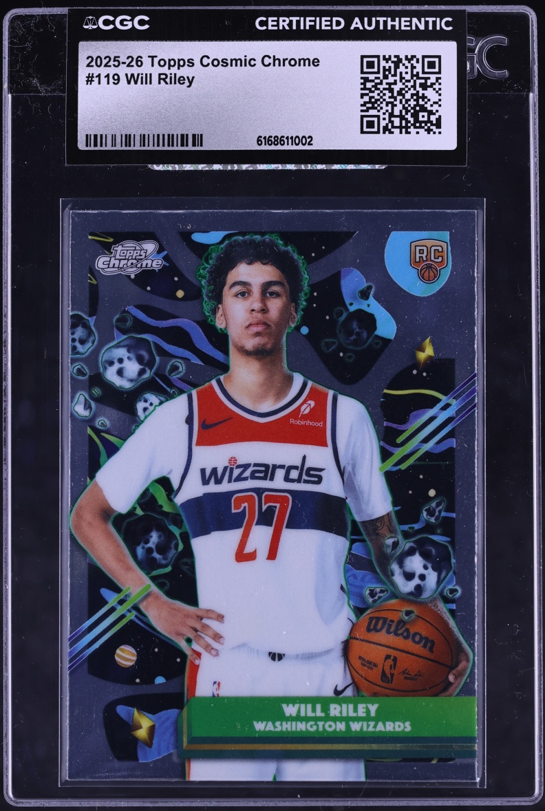 2025 Topps Chrome Cosmic Will Riley ROOKIE #119 CGC AUTH