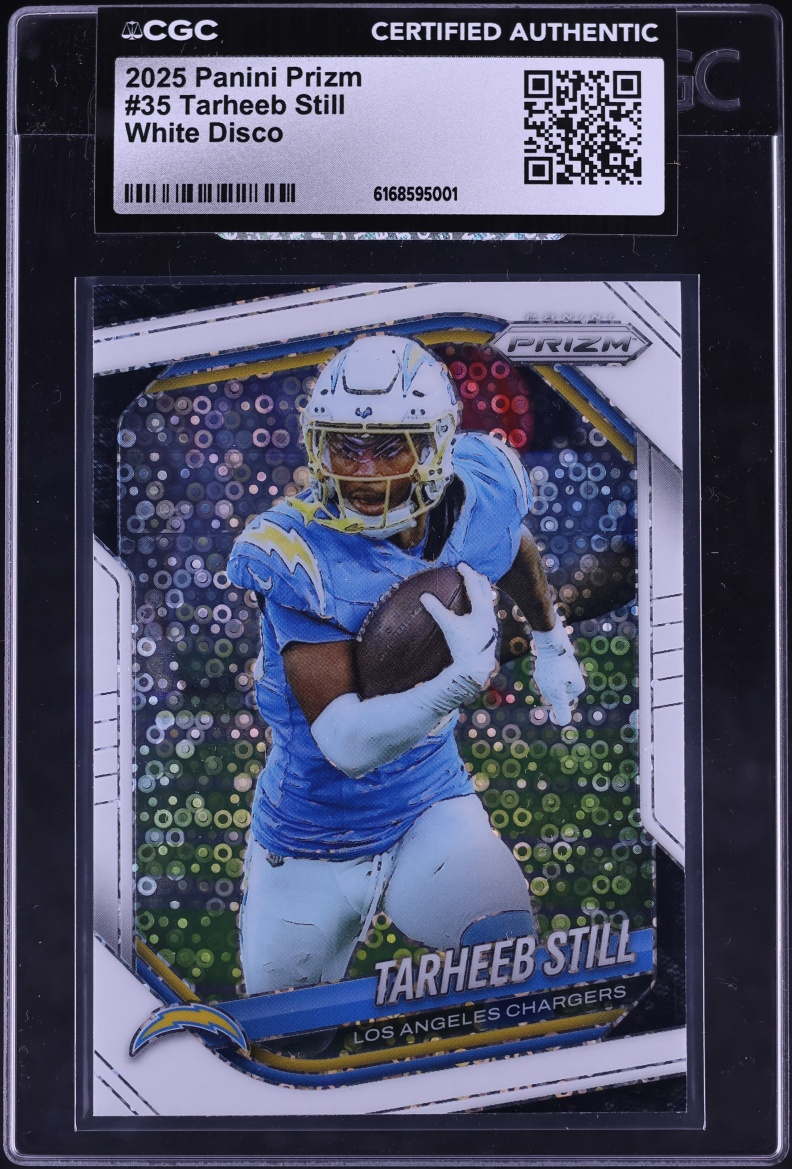2025 Panini Prizm White Disco Tarheeb Still #35 CGC AUTH