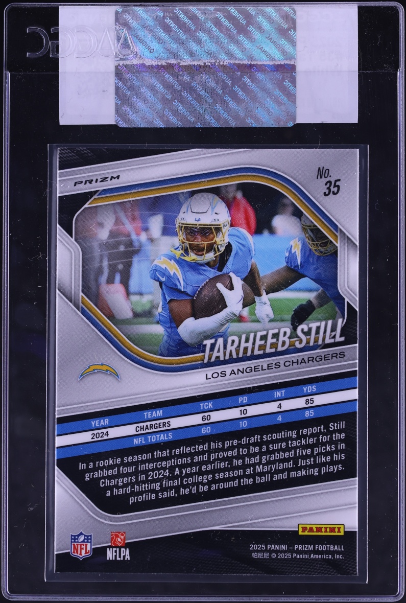 2025 Panini Prizm White Disco Tarheeb Still #35 CGC AUTH