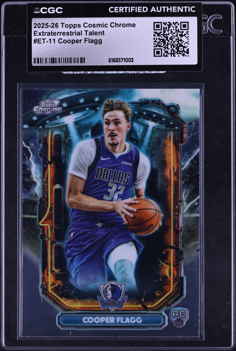 2025 Topps Chrome Cosmic Extraterrestrial Talent Cooper Flagg ROOKIE #ET-11 CGC AUTH