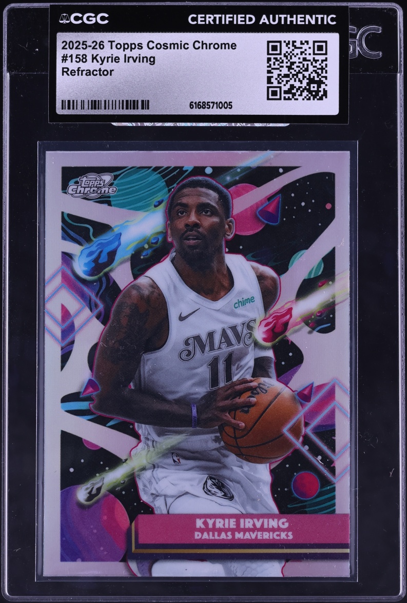 2025 Topps Chrome Cosmic Refractor Kyrie Irving #158 CGC AUTH