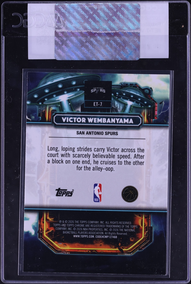 2025 Topps Cosmic Chrome Extraterrestrial Talent Victor Wembanyama #ET-7 CGC AUTH