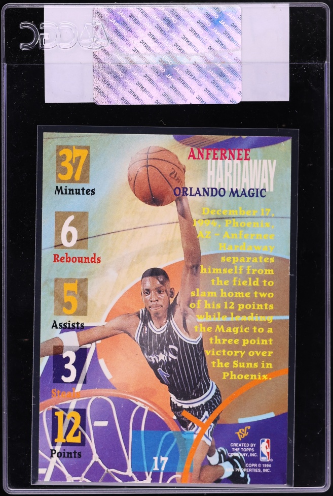 1994 Stadium Club 1st Day Issue Anfernee Hardaway #17 CGC AUTH