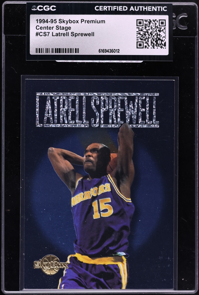 1994 Skybox Premium Center Stage Latrell Sprewell #CS7 CGC AUTH