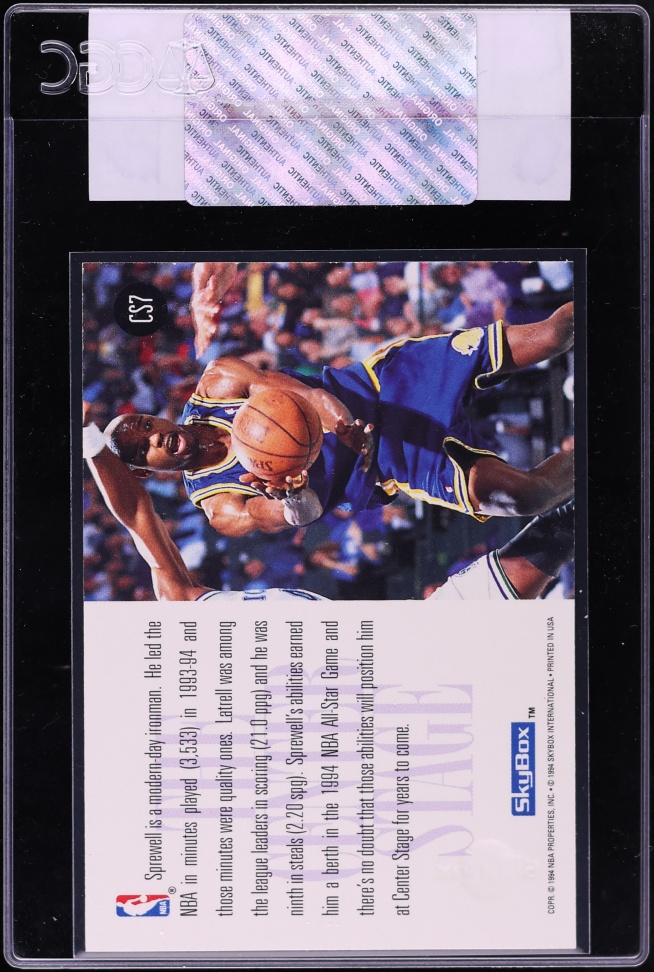 1994 Skybox Premium Center Stage Latrell Sprewell #CS7 CGC AUTH