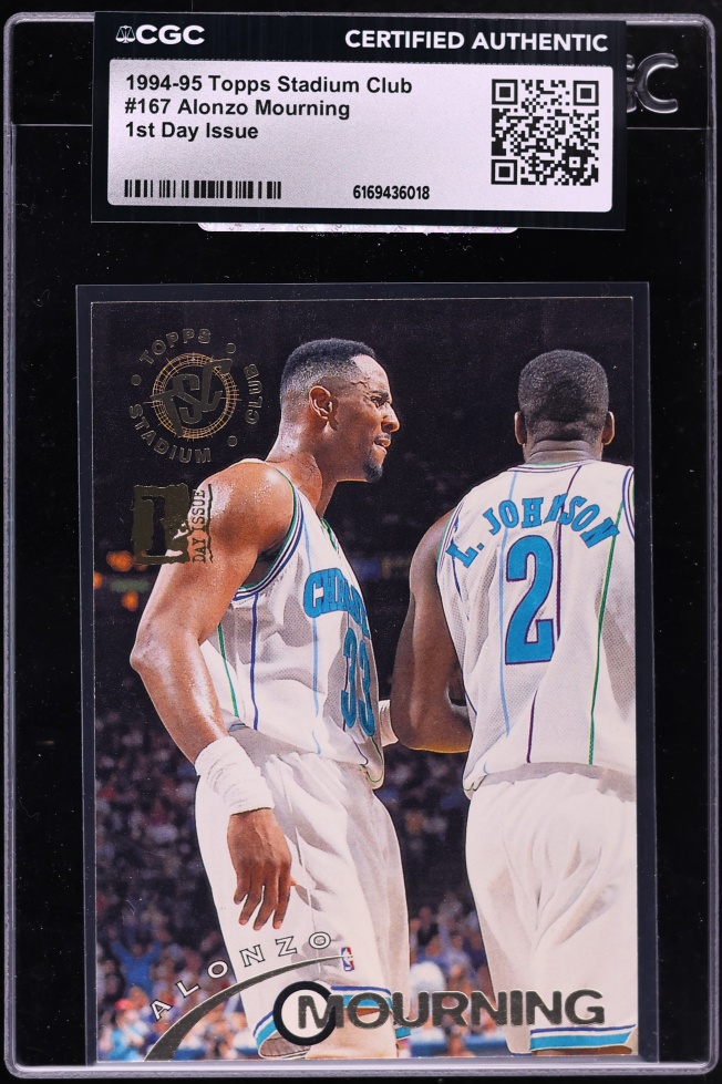 1994 Stadium Club 1st Day Issue Alonzo Mourning #167 CGC AUTH