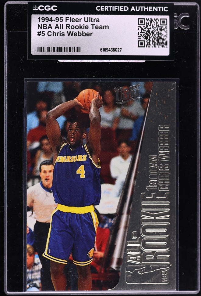 1994 Ultra NBA All Rookie Team Chris Webber #5 CGC AUTH