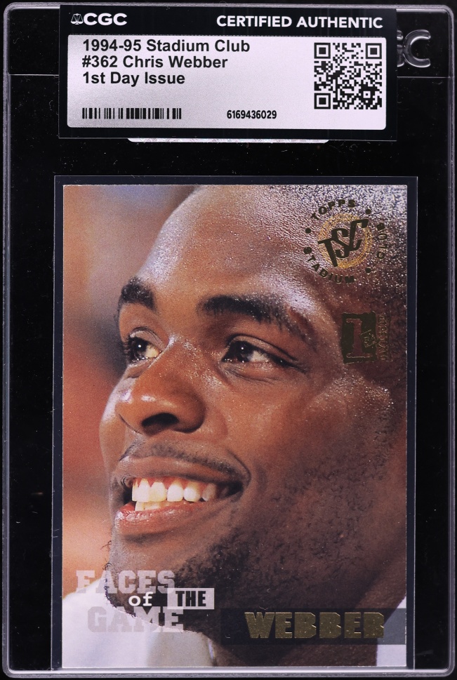 1994 Topps Stadium Club Basketball 1st Day Issue Chris Webber #362