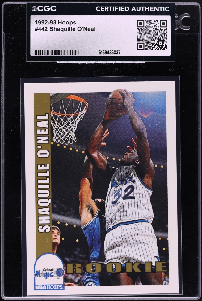 1992 Hoops Shaquille O'Neal ROOKIE #442 CGC AUTH