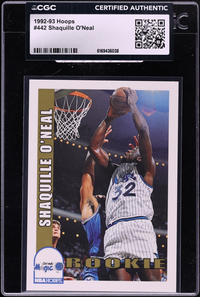 1992 Hoops Shaquille O'Neal ROOKIE #442 CGC AUTH