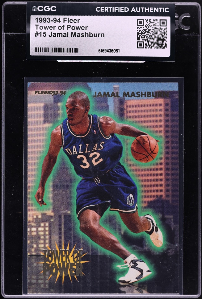 1993 Fleer Tower Of Power Jamal Mashburn #15 CGC AUTH