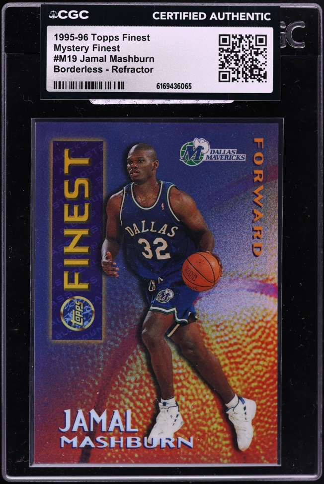 1995 Finest Mystery Borderless Refractor Jamal Mashburn #M19 CGC AUTH