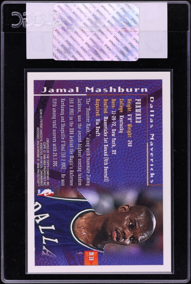 1995 Finest Mystery Borderless Refractor Jamal Mashburn #M19 CGC AUTH