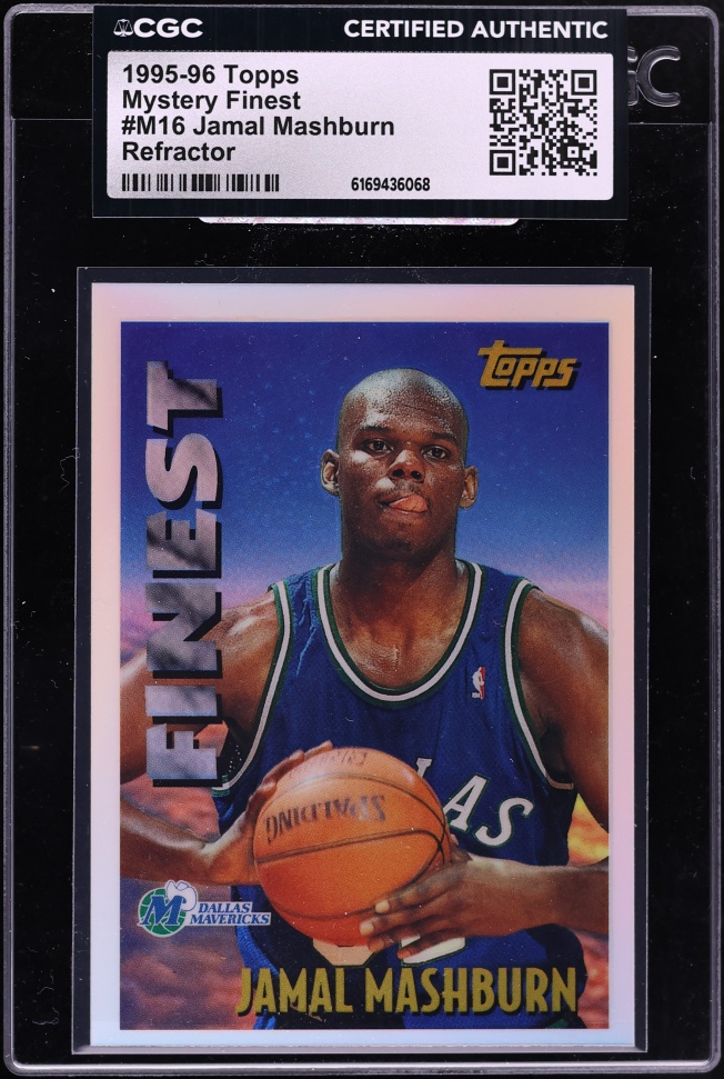 1995 Topps Mystery Finest Refractor Jamal Mashburn #M16 CGC AUTH
