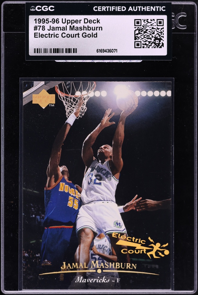 1995 Upper Deck Electric Court Gold Jamal Mashburn #78 CGC AUTH