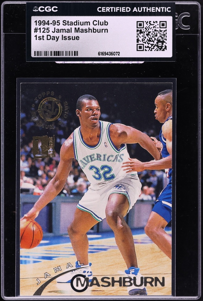 1994 Stadium Club 1st Day Issue Jamal Mashburn #125 CGC AUTH