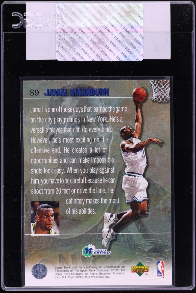 1994 Upper Deck Kemp Slam Dunk Stars Jamal Mashburn #S9 CGC AUTH