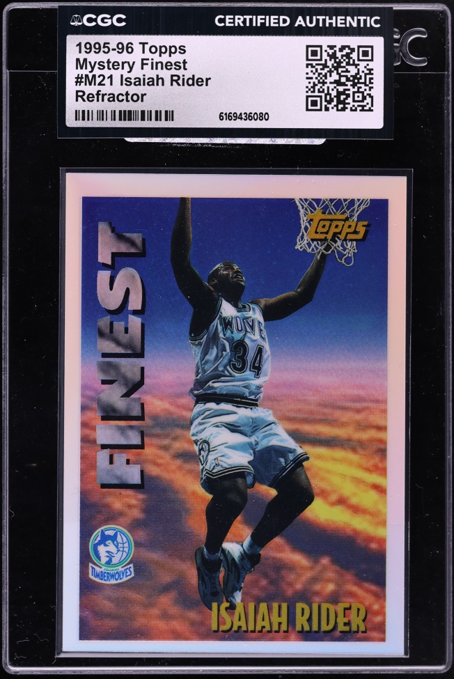 1995 Topps Mystery Finest Refractor Isaiah Rider #M21 CGC AUTH