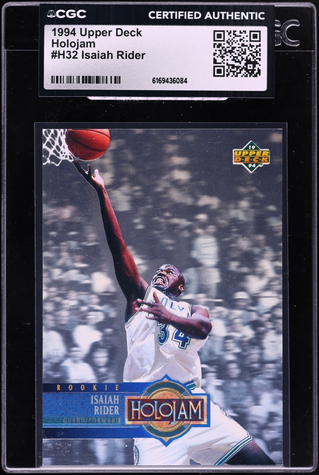 1994 Upper Deck Holojam Isaiah Rider ROOKIE #H32 CGC AUTH