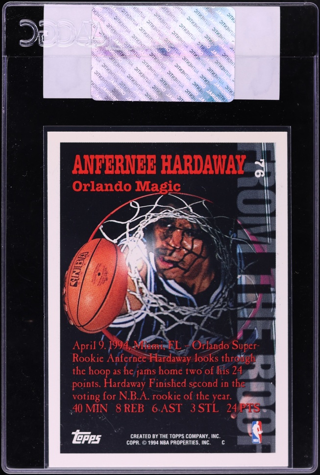 1994 Topps Spectralight Anfernee Hardaway #76 CGC AUTH
