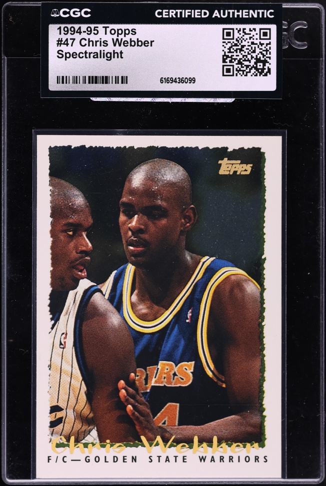 1994 Topps Spectralight Chris Webber #47 CGC AUTH