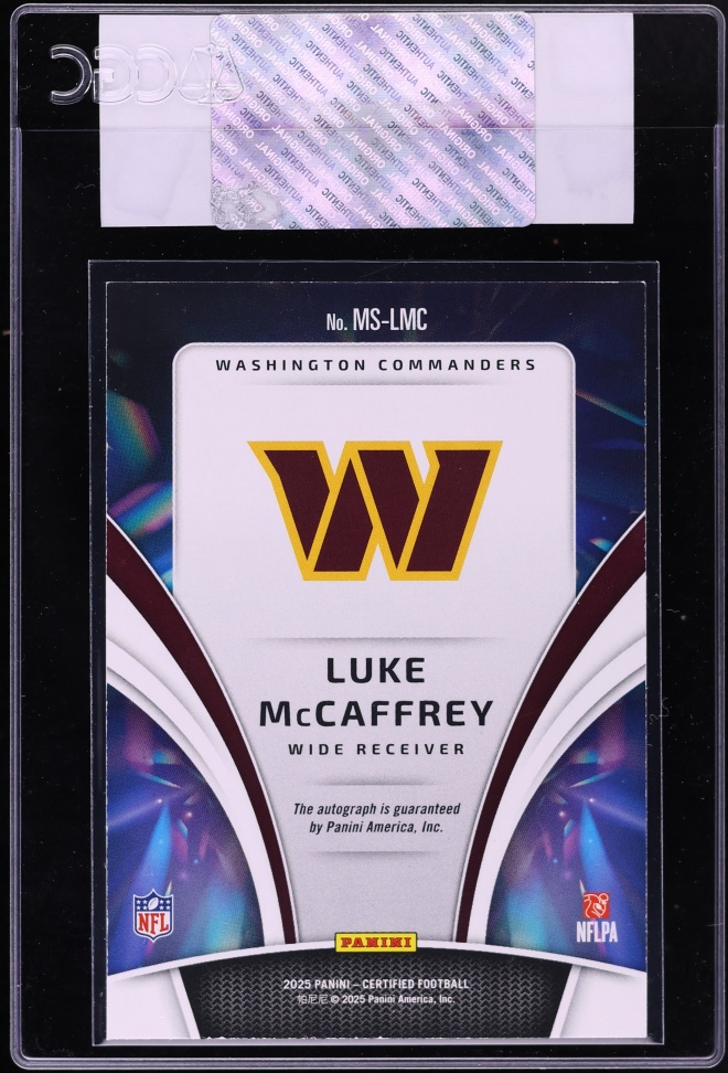2025 Panini Certified Mirror Signatures Luke McCaffrey AUTO /149 #MS-LMC CGC AUTH