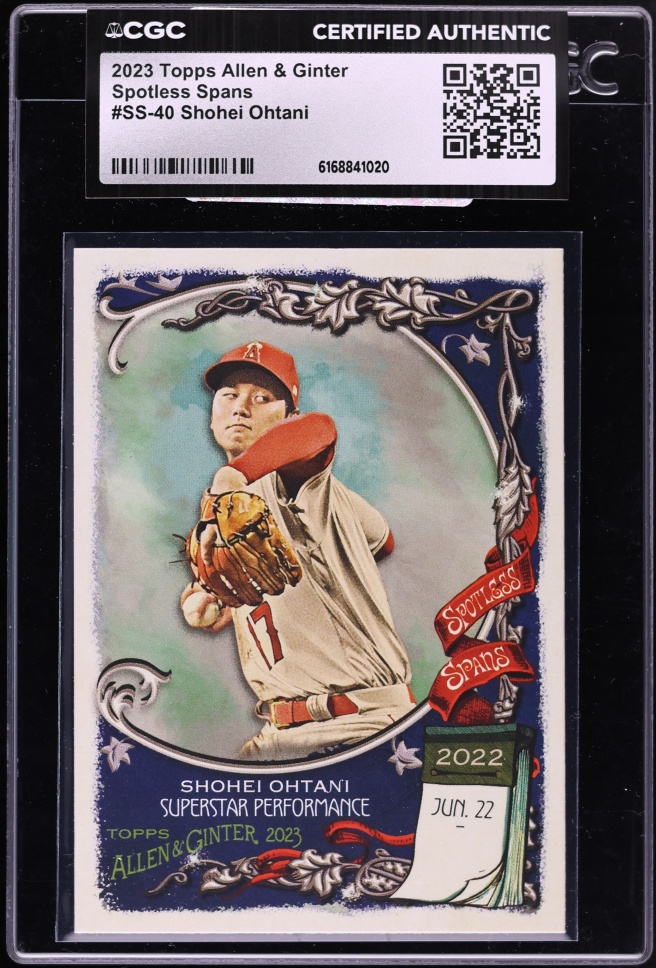 2023 Topps Allen & Ginter Spotless Spans Shohei Ohtani #SS-40 CGC AUTH