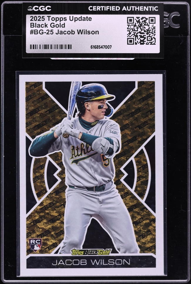 2025 Topps Update Black Gold Jacob Wilson ROOKIE #BG-25 CGC AUTH
