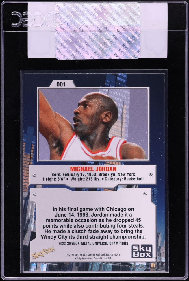 2022 Metal Universe Champions Michael Jordan #001 CGC AUTH