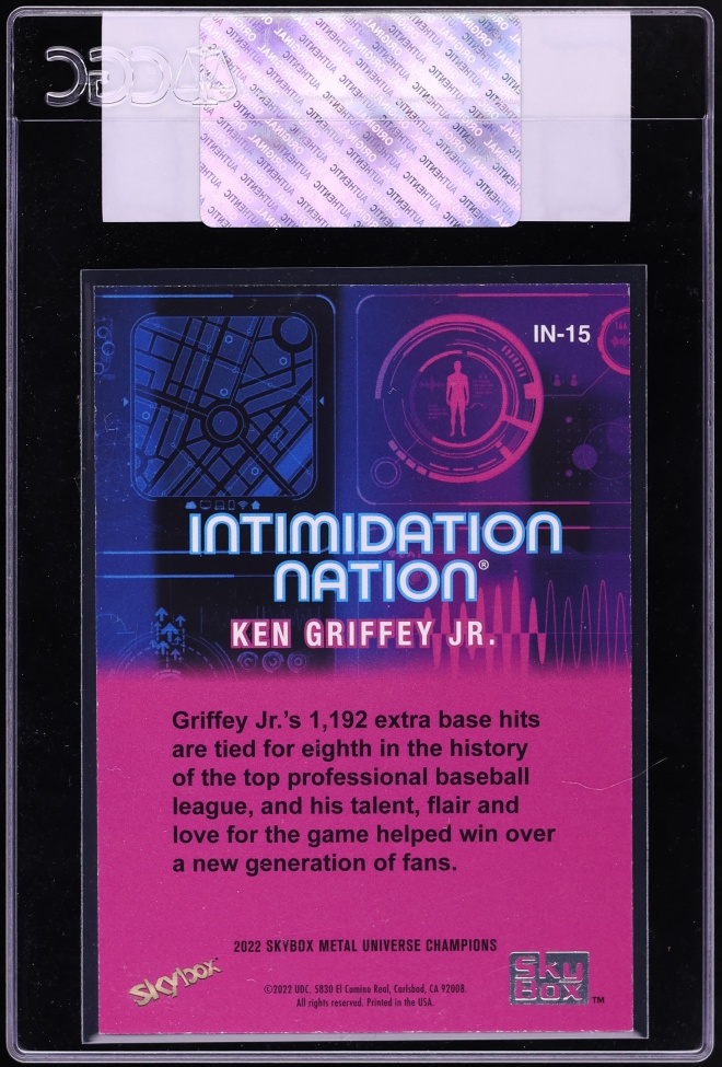 2022 Metal Universe Champions Intimidation Nation Ken Griffey Jr. #IN-15 CGC AUTH