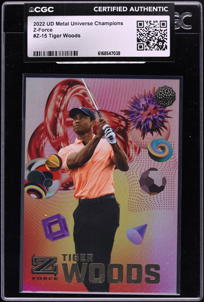 2022 Metal Universe Champions Z-Force Tiger Woods #Z-15 CGC AUTH