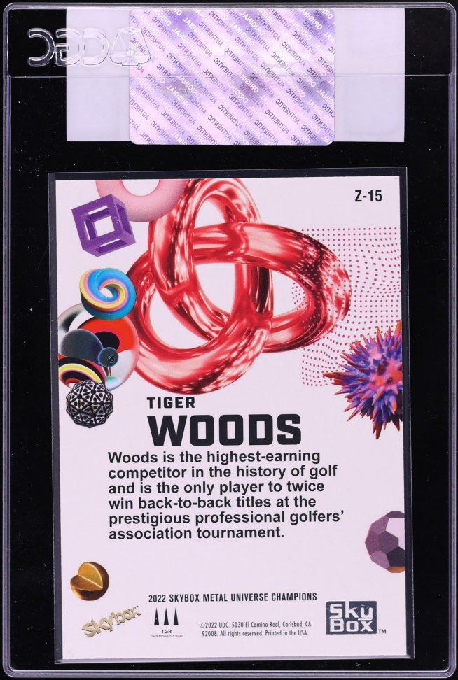2022 Metal Universe Champions Z-Force Tiger Woods #Z-15 CGC AUTH