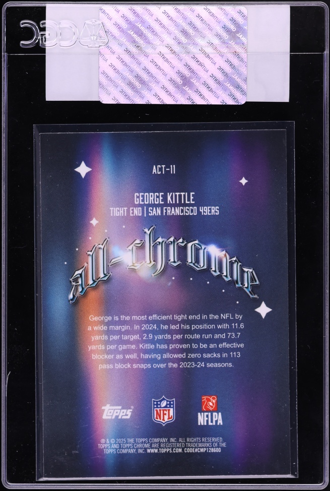2025 Topps Chrome All-Chrome Team George Kittle #ACT-11 CGC AUTH