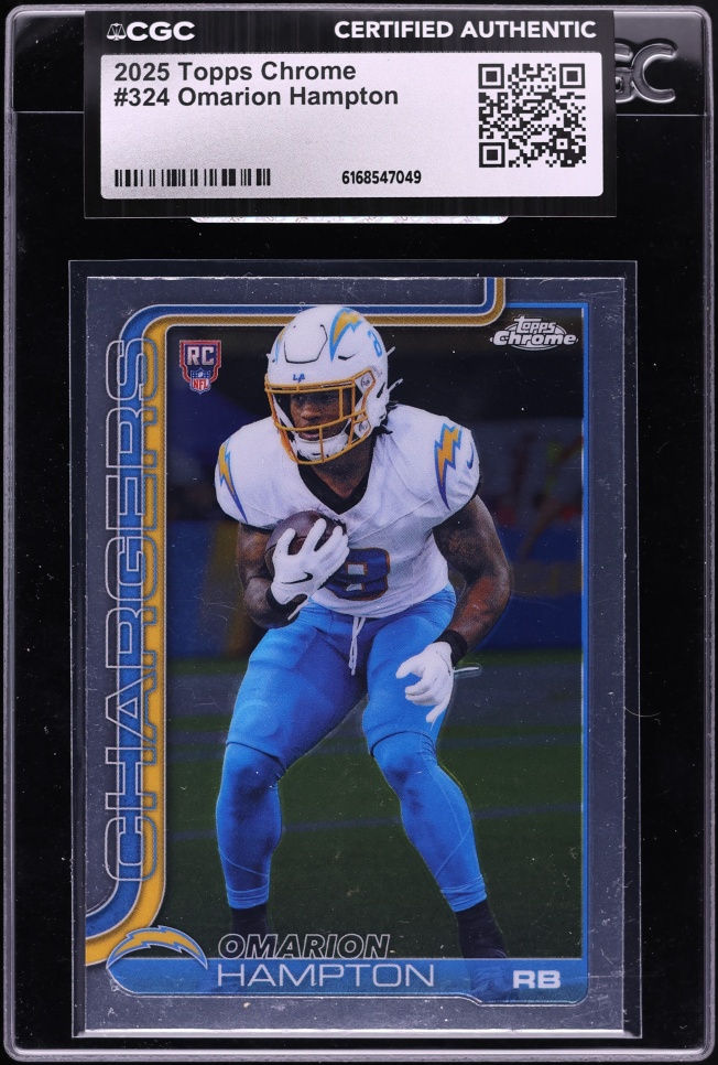 2025 Topps Chrome Omarion Hampton ROOKIE #324 CGC AUTH