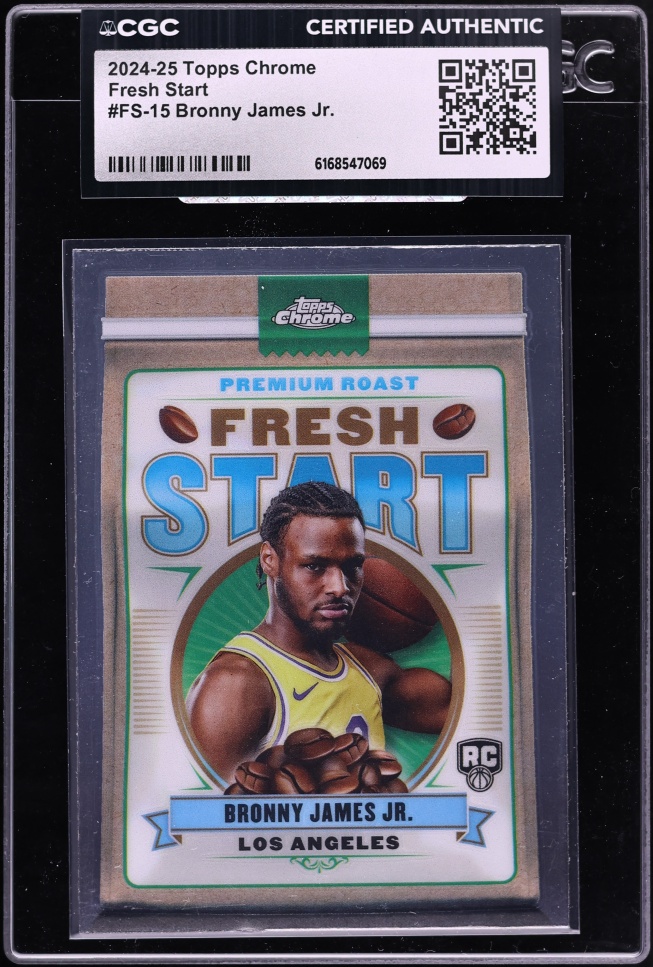 2024 Topps Chrome Fresh Start Bronny James Jr. ROOKIE #FS-15 CGC AUTH