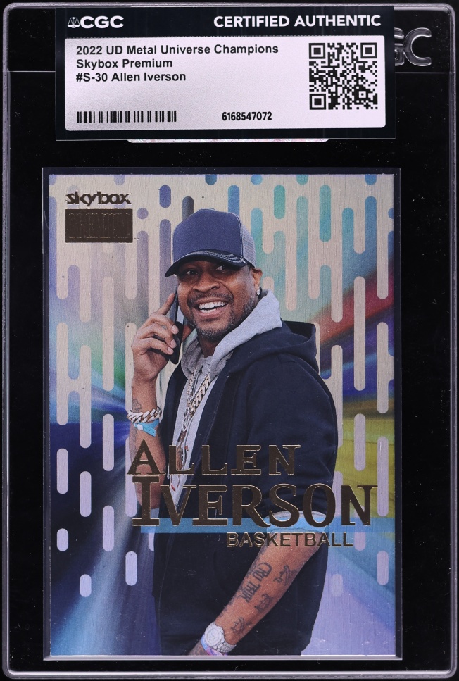 2022 Metal Universe Champions SkyBox Premium Allen Iverson #S-30 CGC AUTH