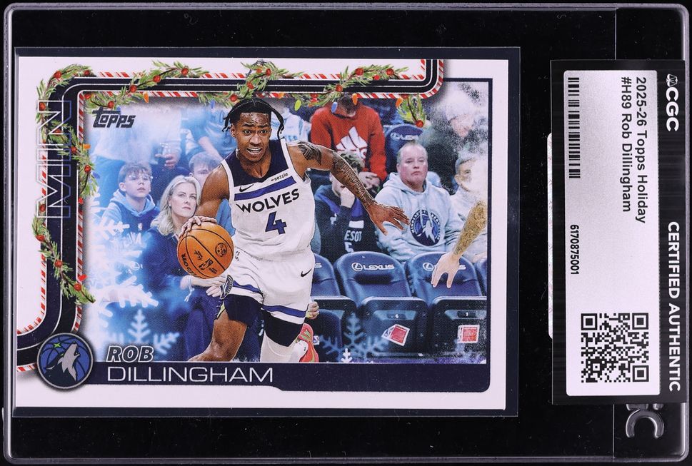 2025 Topps Holiday Rob Dillingham #H89 CGC AUTH