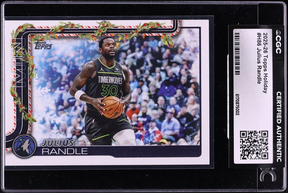 2025 Topps Holiday Julius Randle #H86 CGC AUTH