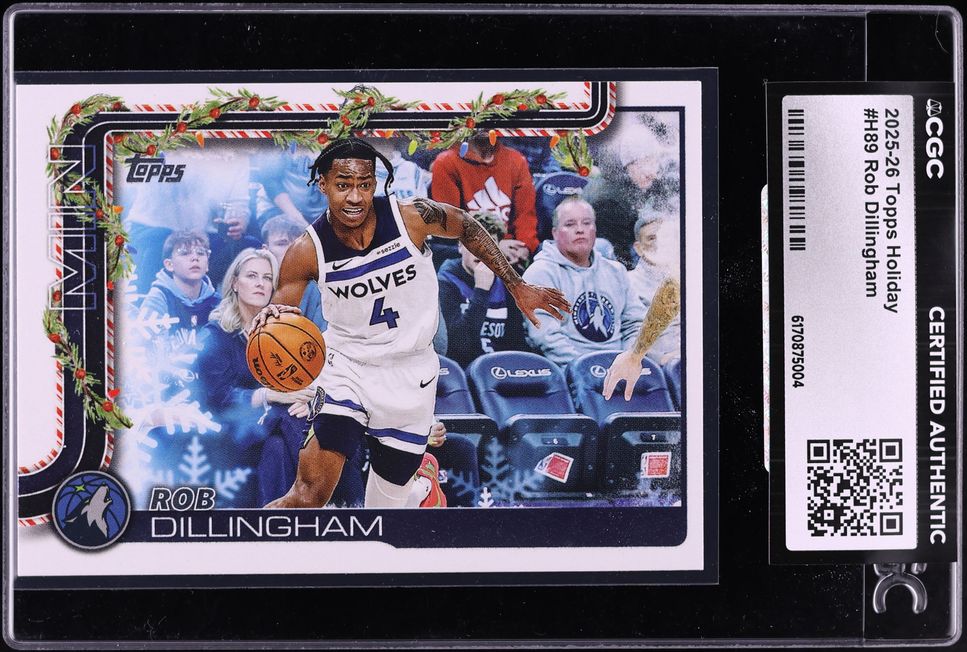 2025 Topps Holiday Rob Dillingham #H89 CGC AUTH