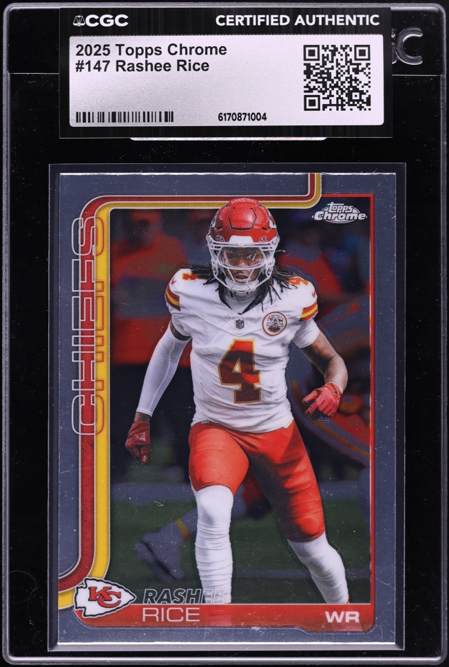 2025 Topps Chrome Rashee Rice #147 CGC AUTH
