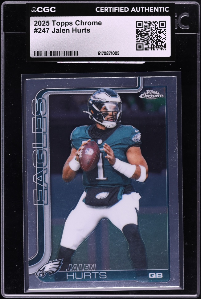 2025 Topps Chrome Jalen Hurts #247 CGC AUTH